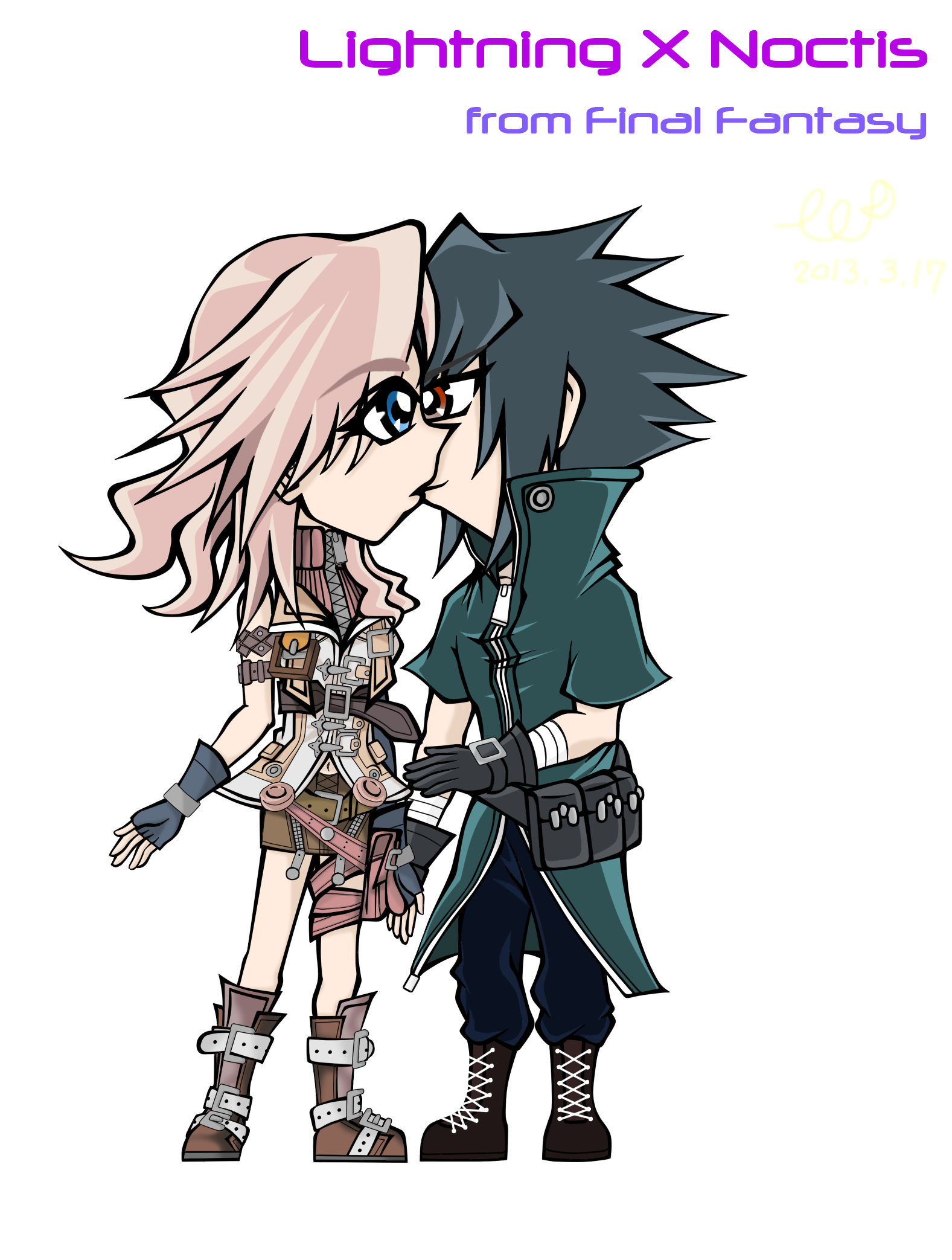 Lightning Noctis From Final Fantasy Colored By Wdslyugi On Lightning Noctis From Final Fantasy Colored By Wdslyugi On