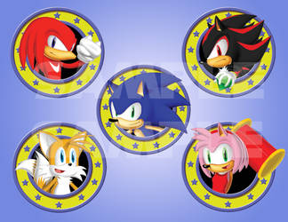 Sonic Badges set