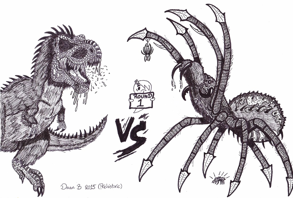 T-rex vs Giant spider