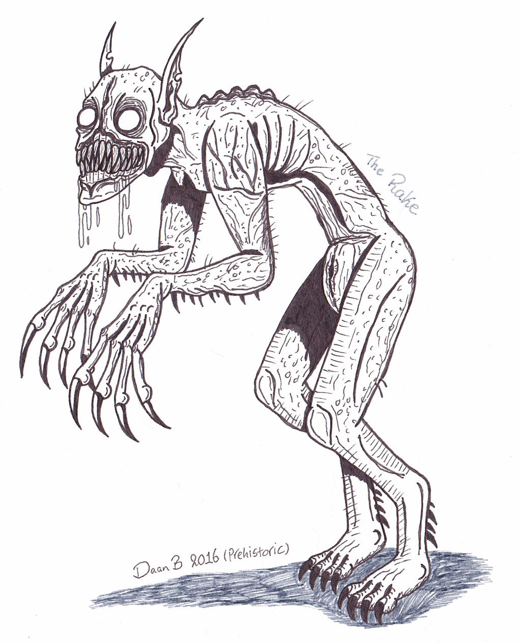 The RAKE Creepypasta Story + Drawing (Scary Horror Stories
