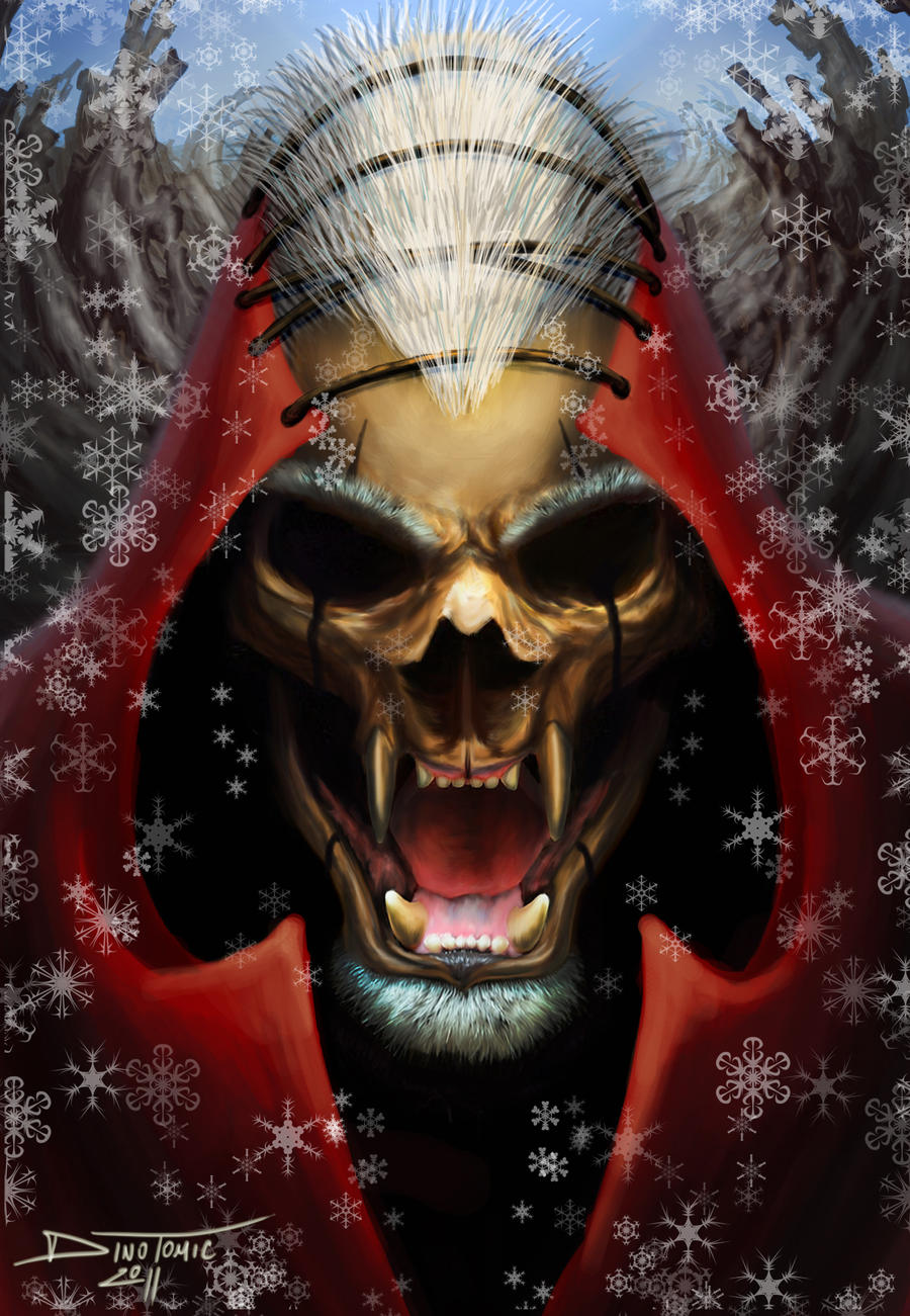 santa skull by AtomiccircuS