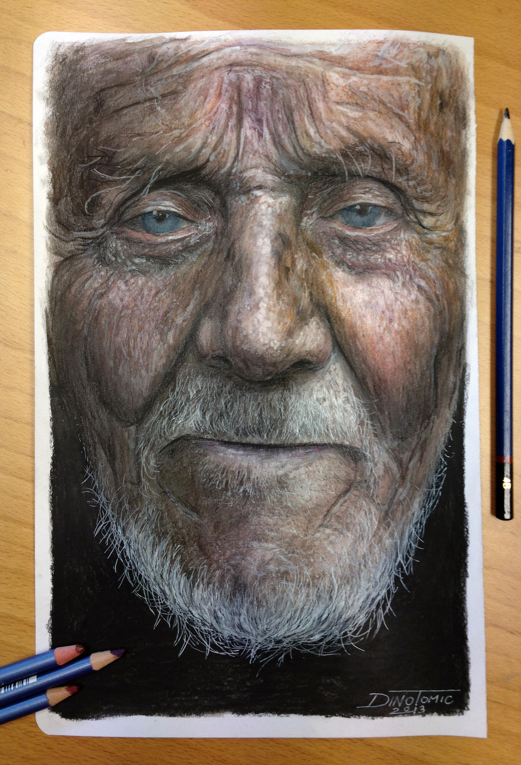 Color pencil portrait drawing