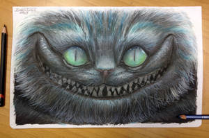 Color pencil drawing of Cheshire