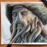 Davy Jones Color Pencil Drawing