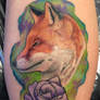 fox rose tattoo