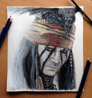 The Lone Ranger-Tonto Color Pencil Drawing