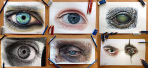 Eye Color Pencil Drawing Study