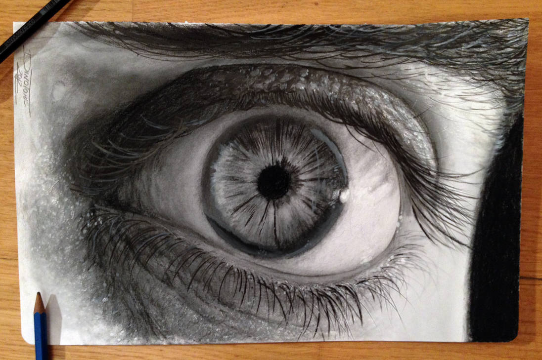 Eye Pencil Drawing by AtomiccircuS