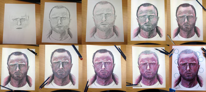 just a quick step by step pic of my latest drawing