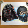 color pencil drawing of Darth Vader - Sub Zero