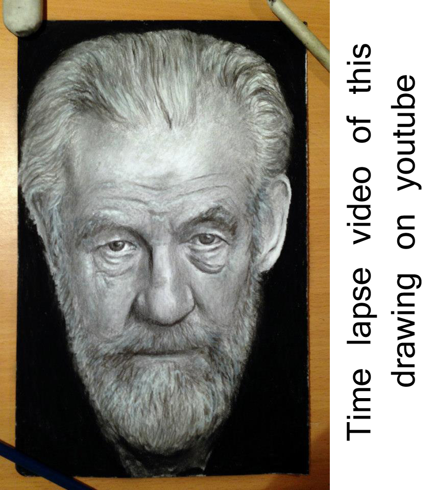 Ian Mckellen speed drawing