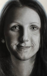 Charcoal portrait of my sister ( detail )