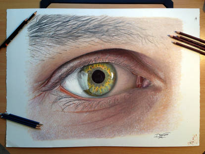 Eye Color Pencil Drawing