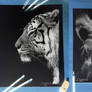 Tiger/ Lion Inverted drawing