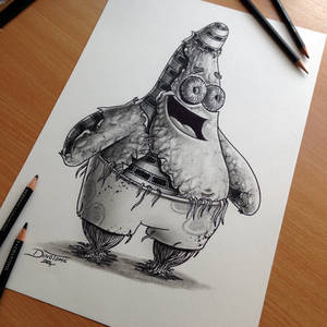 Patrick Star Pencil Drawing