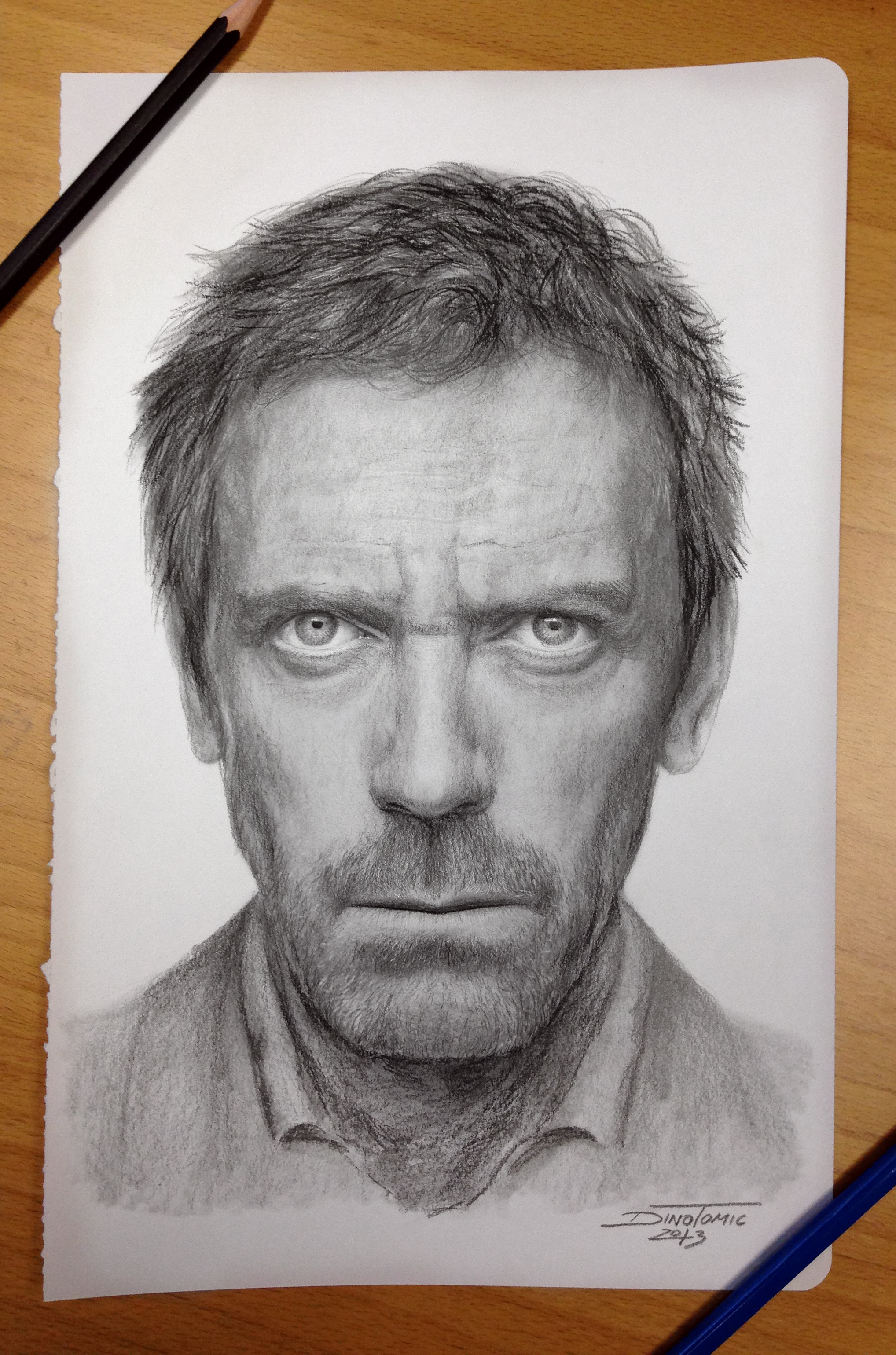 Hugh Laurie Pencil Drawing Aka Dr.house By Atomiccircus On Deviantart