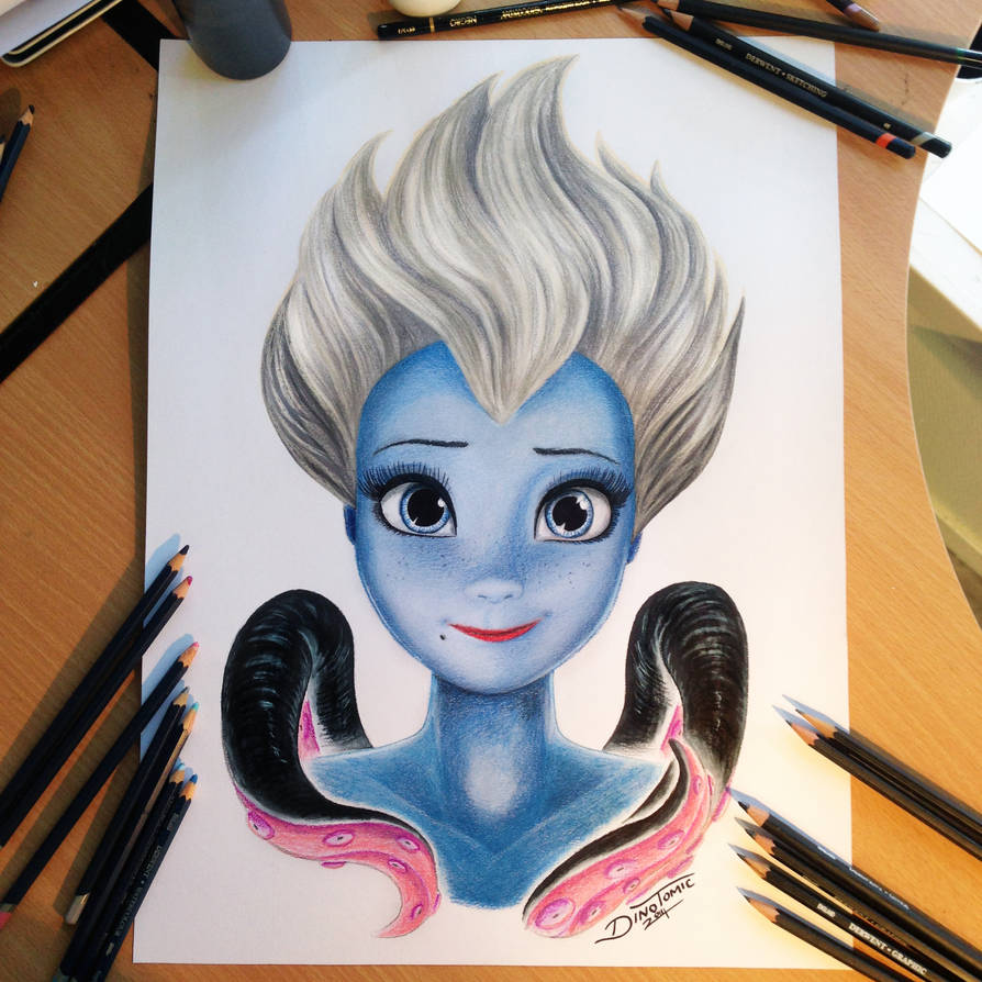 Ursula Color Pencil Drawing by AtomiccircuS on DeviantArt