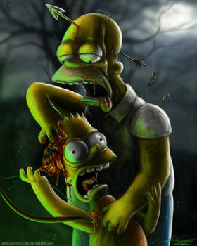 Zombie Simpsons  Digital Painting