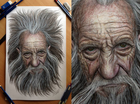 Old man Pencil Drawing
