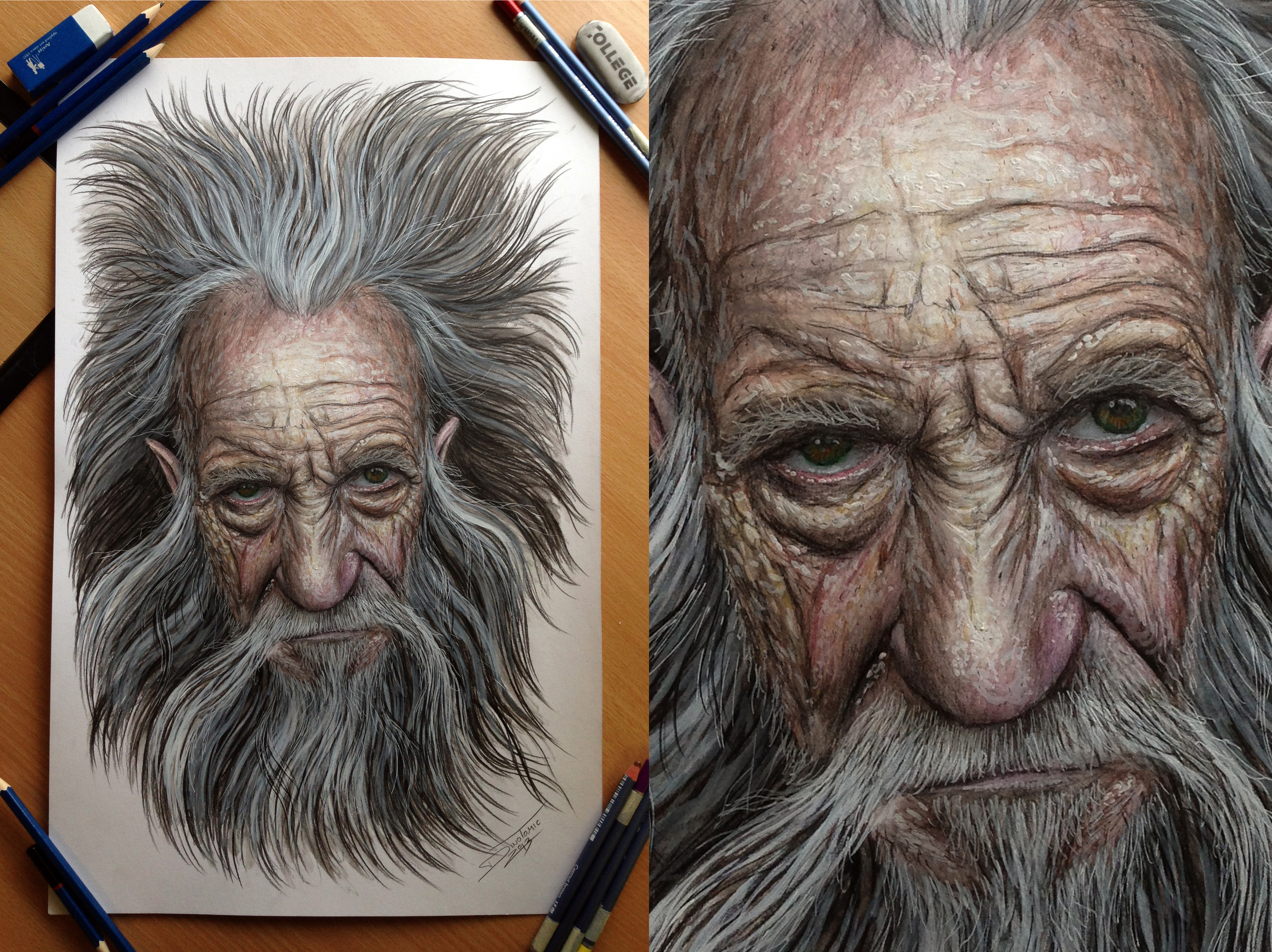 Old Man Pencil Drawing By Atomiccircus On Deviantart