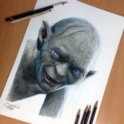 Gollum Pencil Drawing