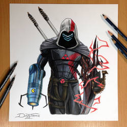 17 Game Character Combined into one Pencil Drawing by AtomiccircuS