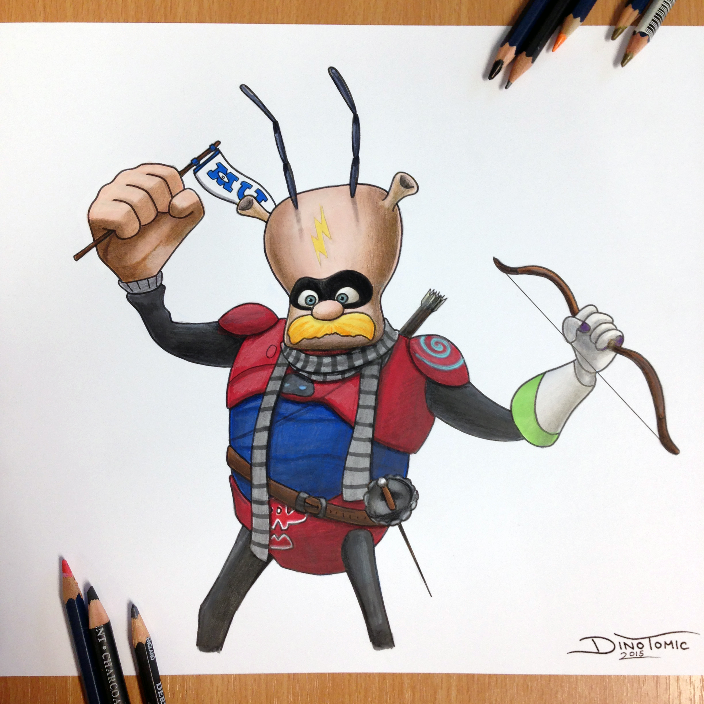 17 Cartoon Character Combined Pencil Drawing by AtomiccircuS on DeviantArt