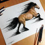 Horse Color Pencil Drawing