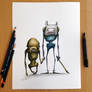 Jake and Finn Adventure Time Sketch