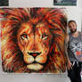 Lion Splatter Painting