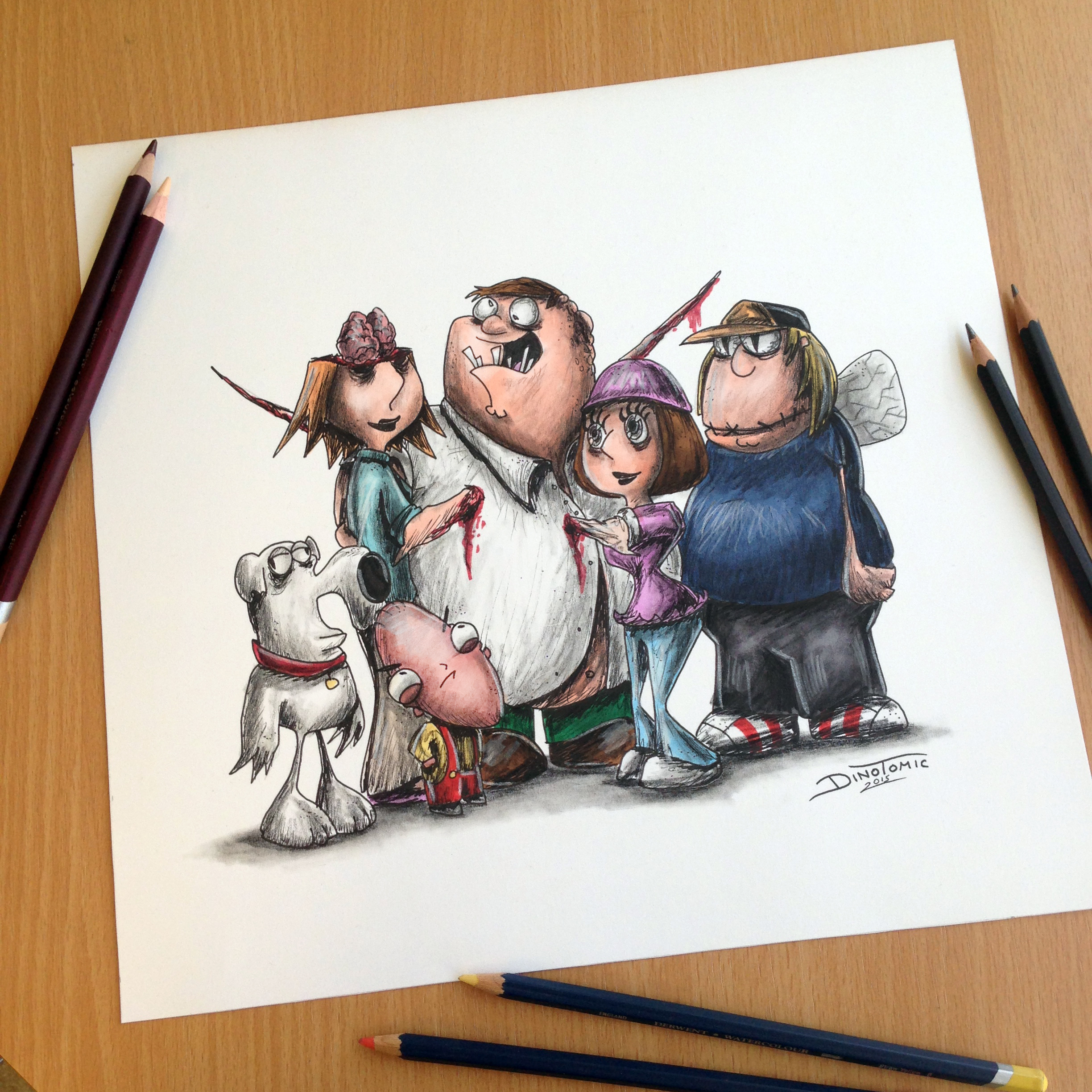 Creepy Family Guy drawing by AtomiccircuS on DeviantArt