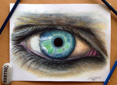 Eye color pencil drawing