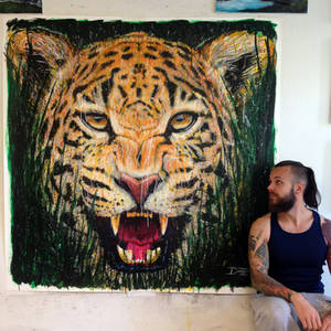 Jaguar Large Splatter Painting