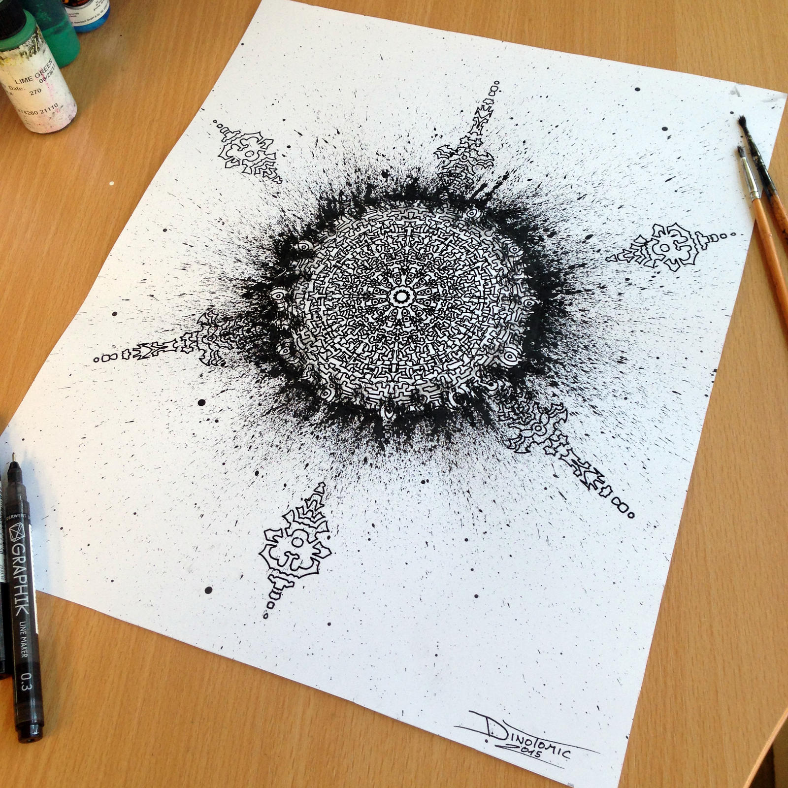Mandala + Splatter by AtomiccircuS