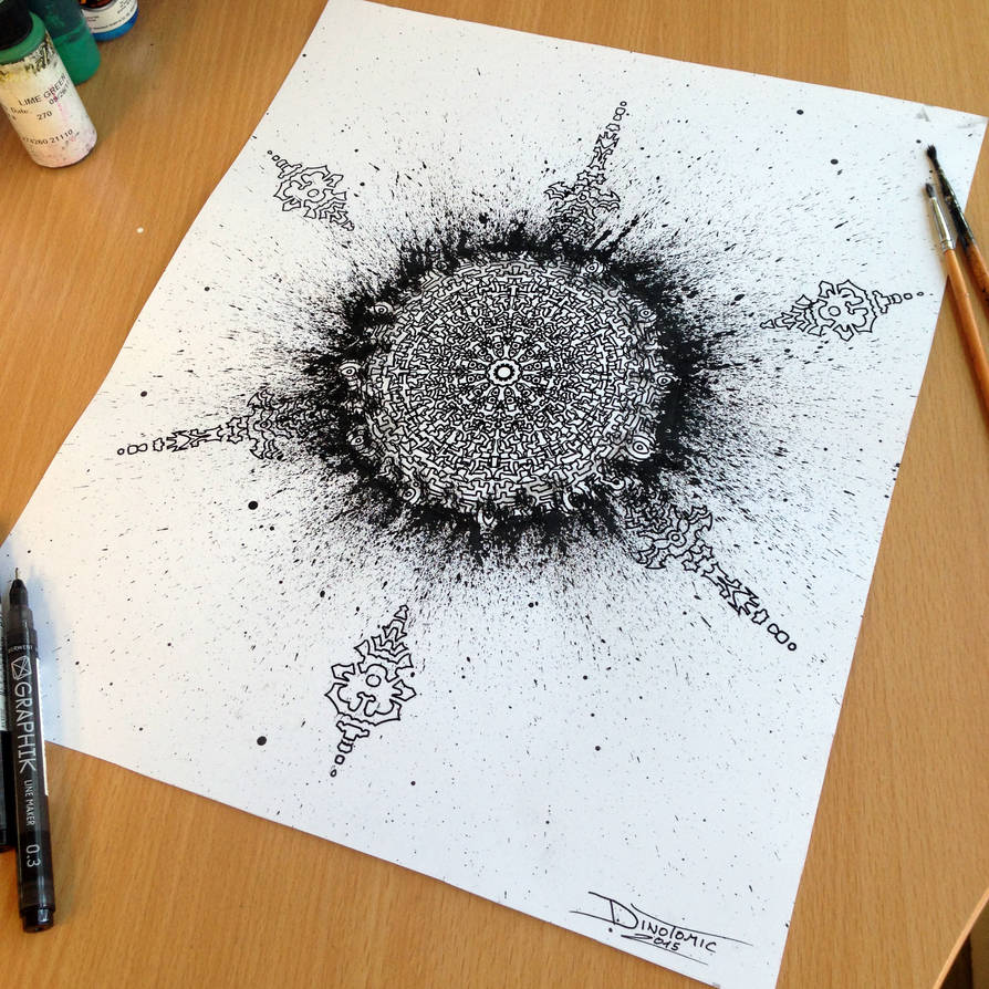 Mandala + Splatter by AtomiccircuS