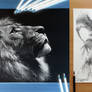 Inverted lion Pencil Drawing