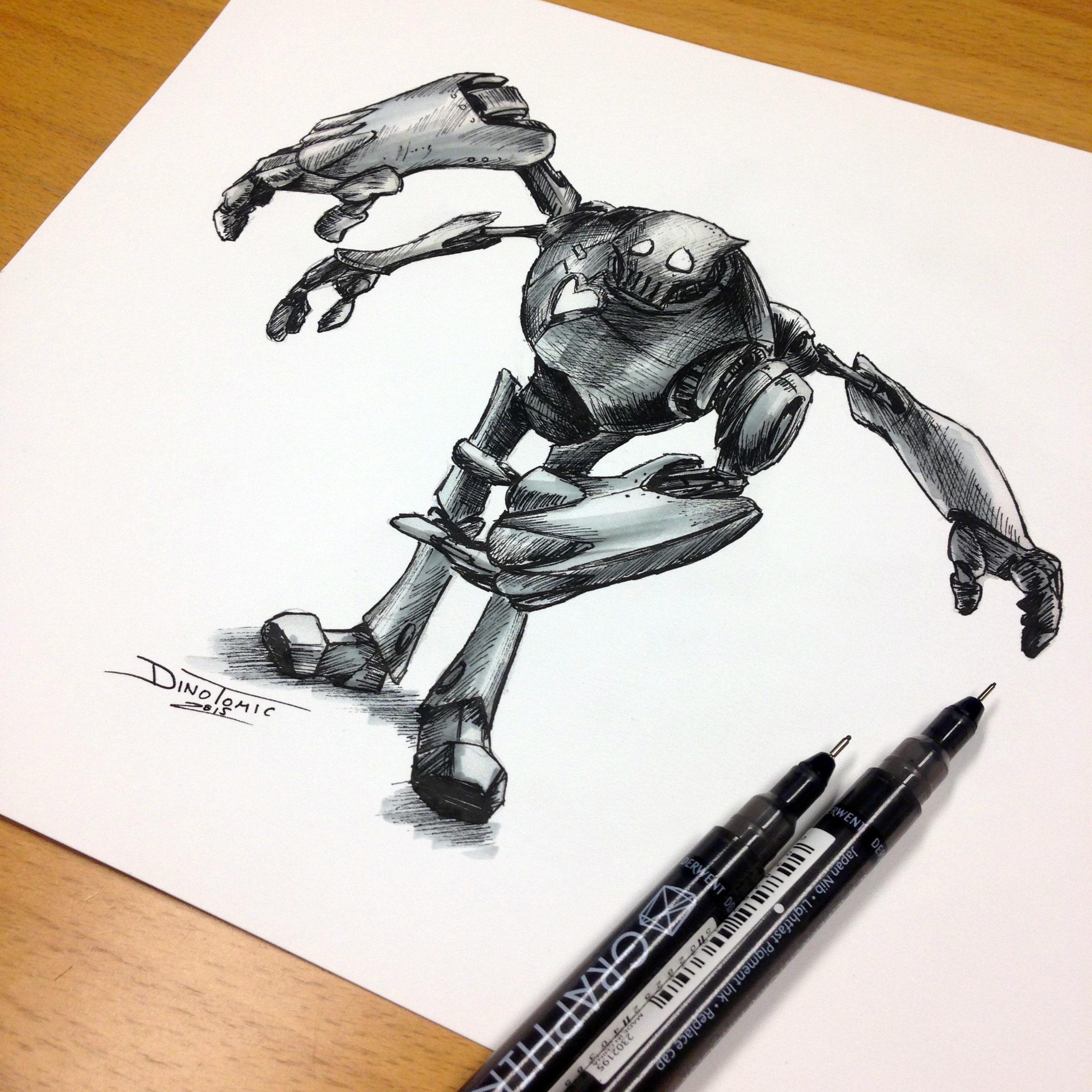 Speed Skating Robot! : r/drawing