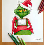 The Grinch Illusion Drawing