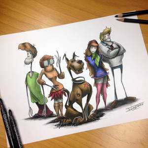 Scooby Doo gang Creepy Drawing