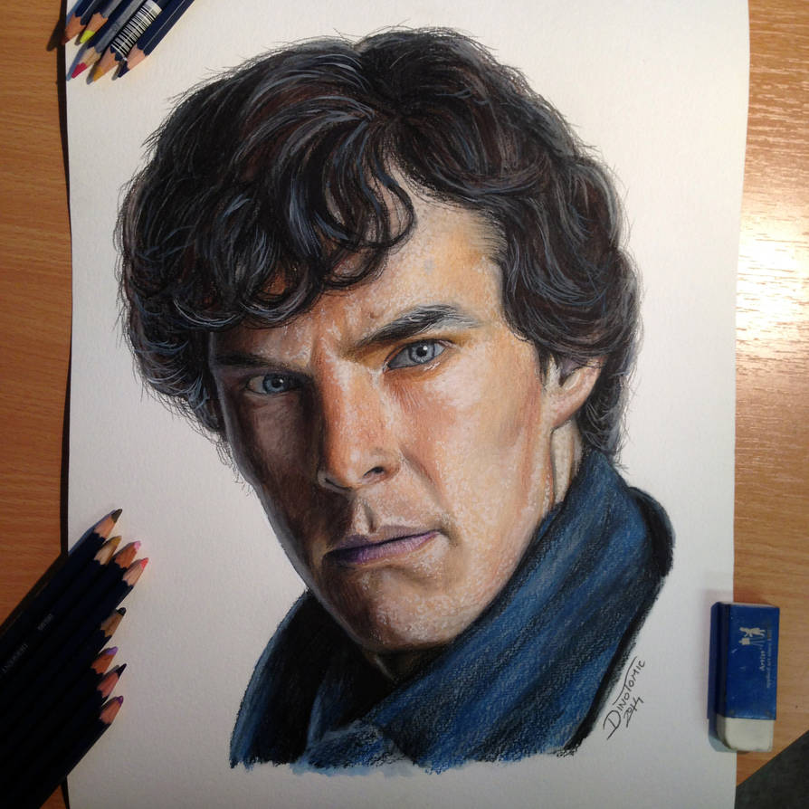 Sherlock Pencil Drawing by AtomiccircuS
