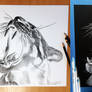 Clouded Leopard Inverted Pencil Drawing