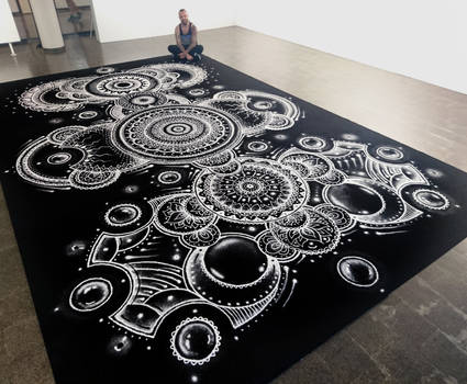 Large Salt mandala 4X6 meters