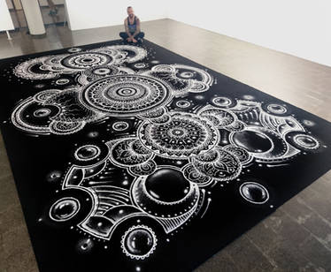 Large Salt mandala 4X6 meters