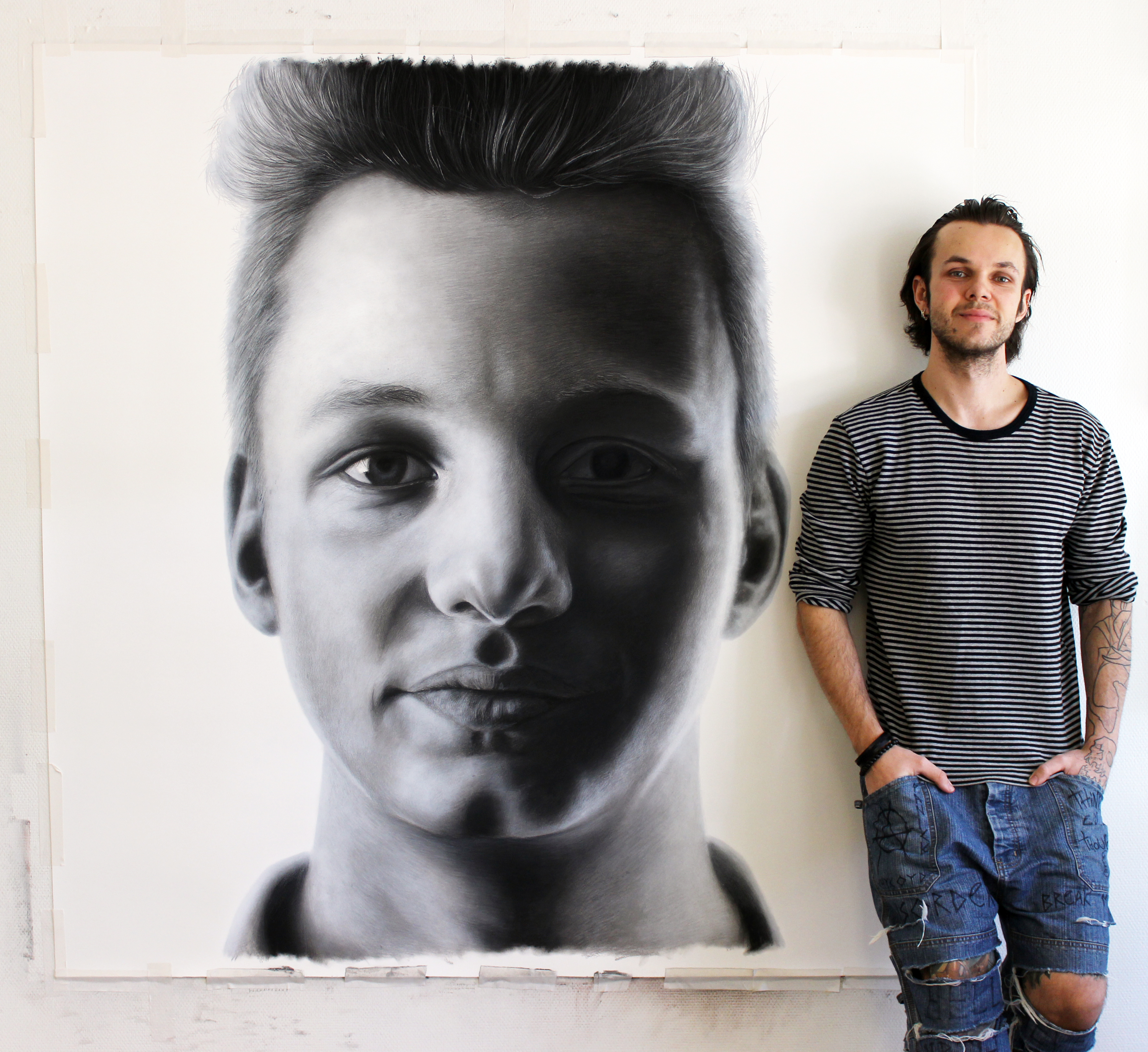 Large pencil portrait of my brother