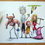 Creepyfied Rick and Morty Drawing