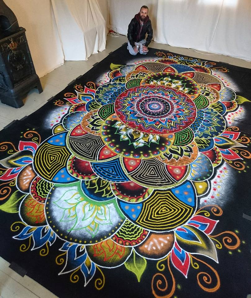 Large Color sand mandala by AtomiccircuS on DeviantArt