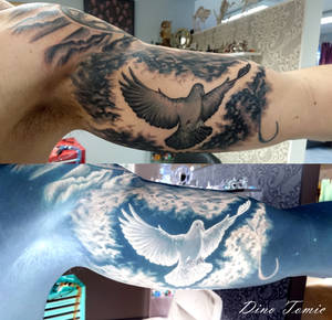 Inverted Dove Tattoo