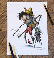 Creepyfied Pinocchio Drawing