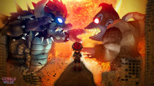wallpapers Bowser Vs Donkey Kong Godzilla Vs Kong Poster bowser vs donkey kong godzilla vs kong