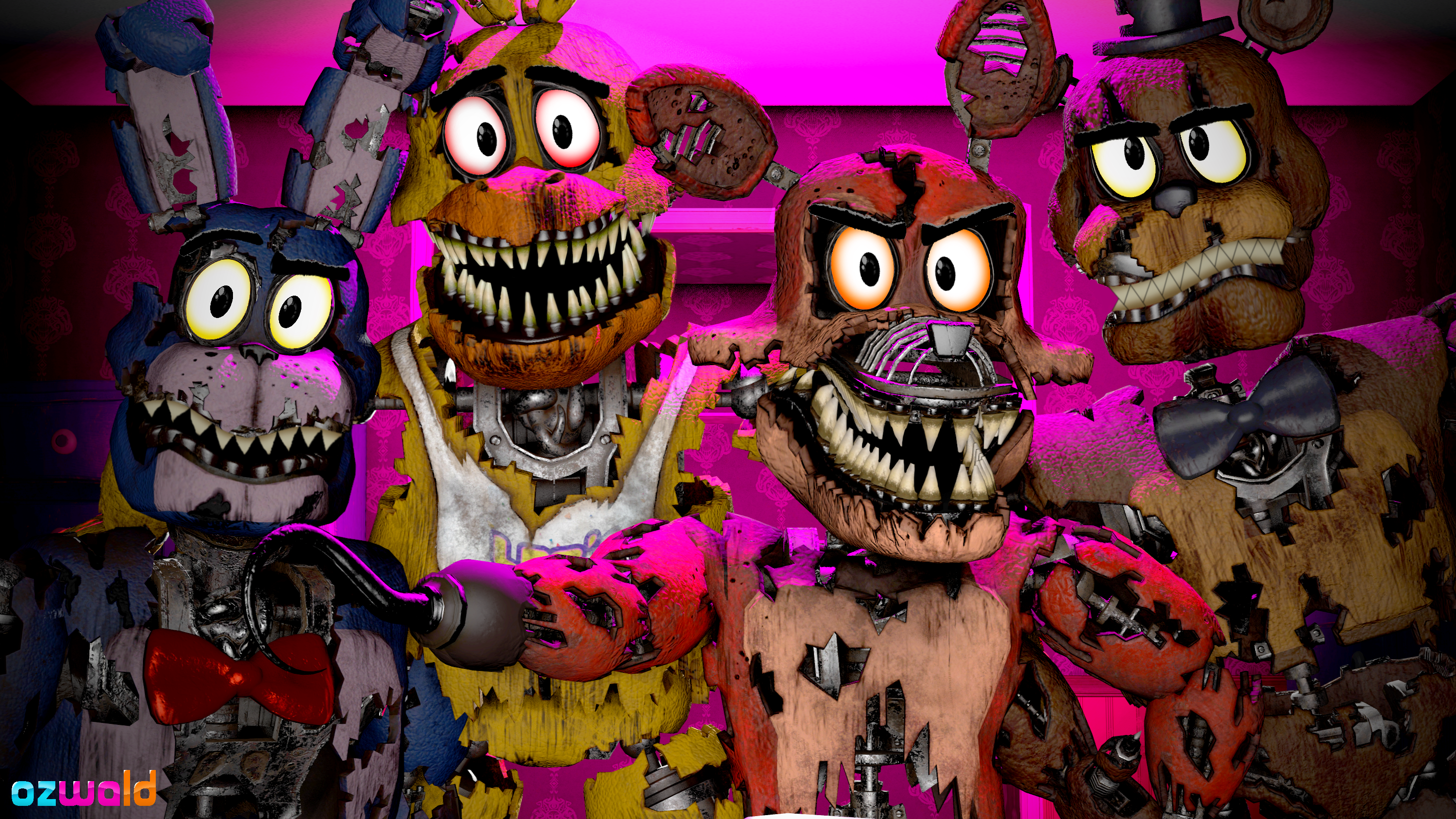 Fixed FNaF 4 animatronics by FreddyTheMedved on DeviantArt